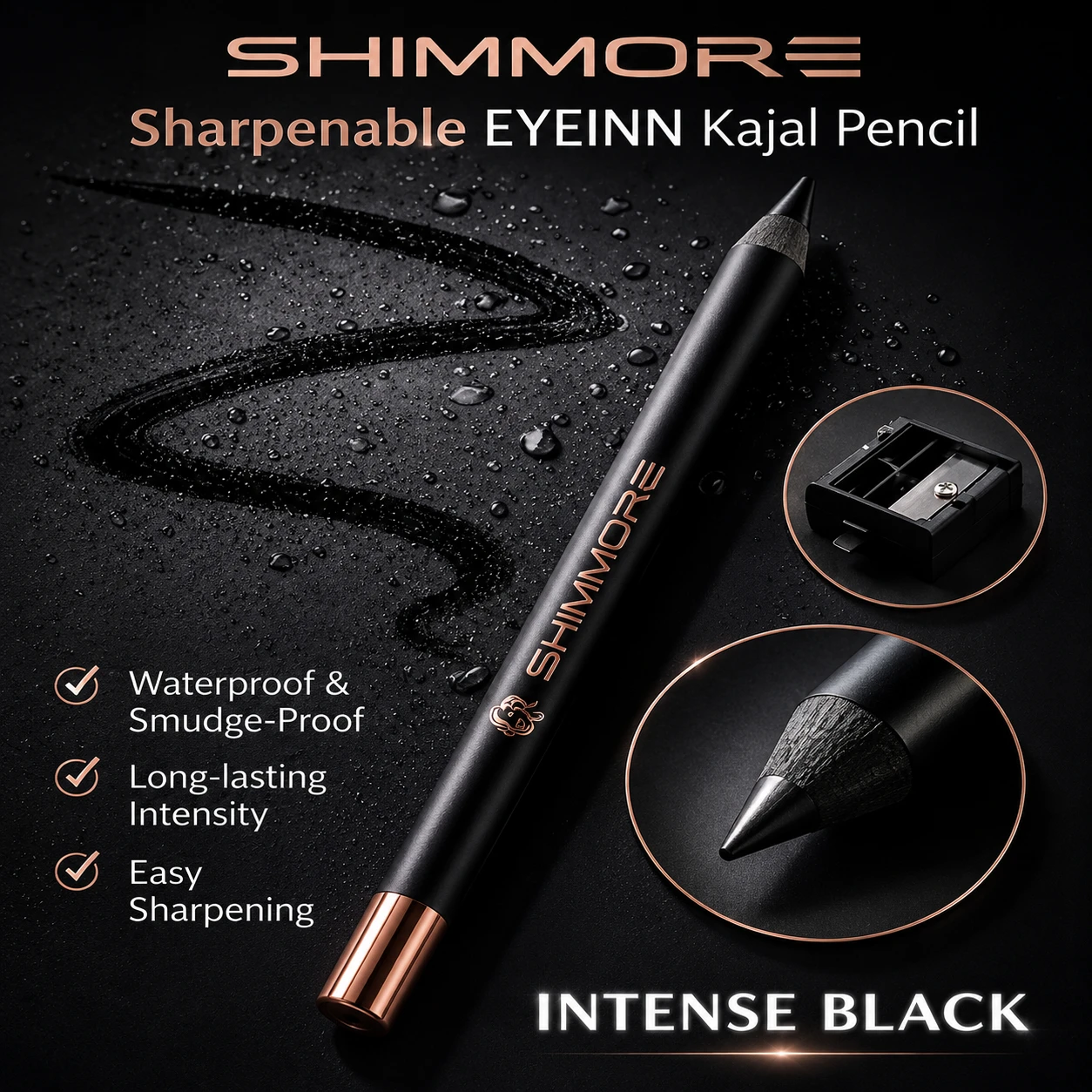 Eye Inn Sharpenable Black Kajal Pencil (1.5 g)