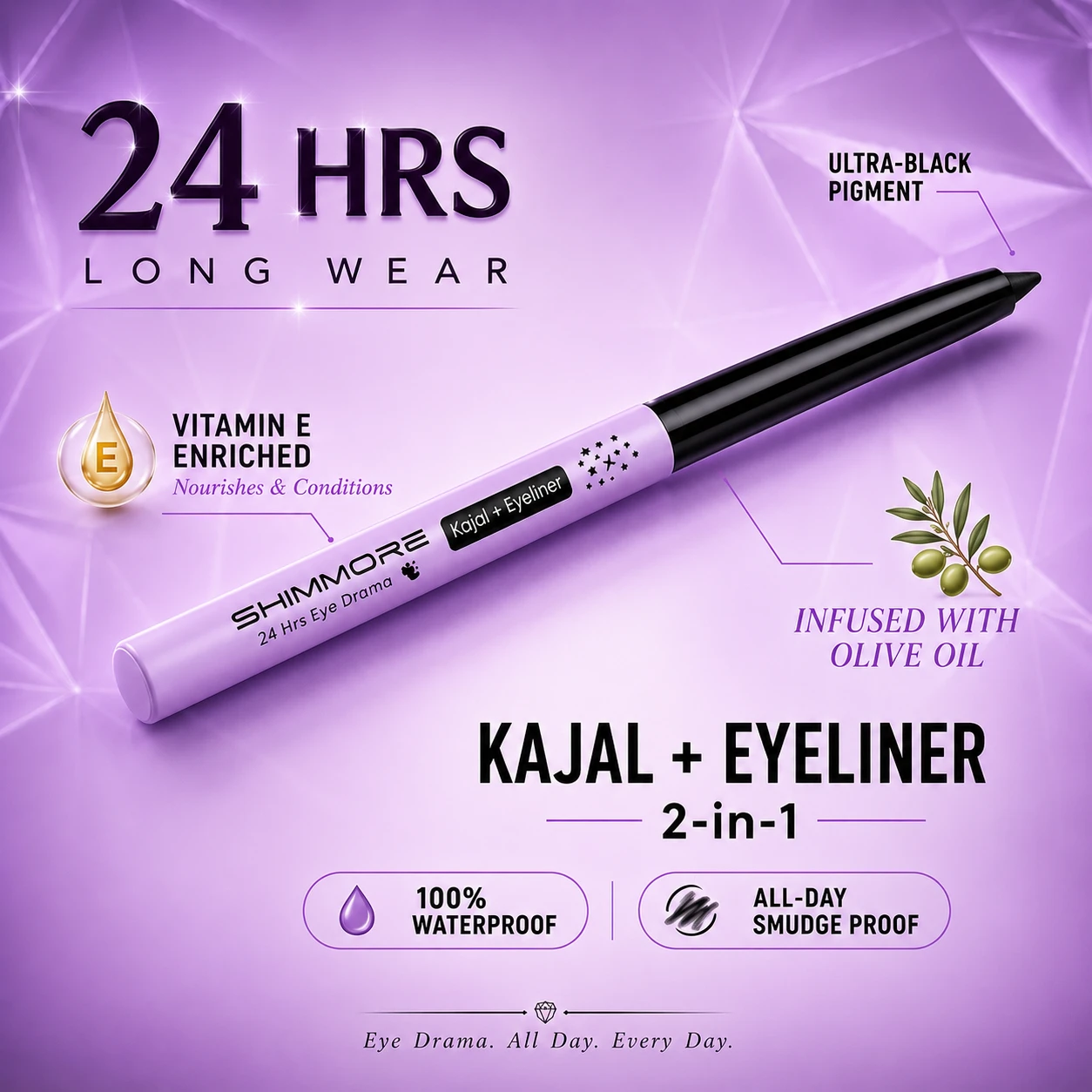 Kohl Black Twisted Kajal + Eyeliner (0.32 g)
